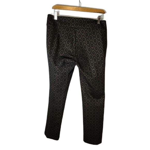 Soft Surroundings NWOT Black Gold Damask Print Ponte Stretch Pull-On Pants M - Picture 6 of 12